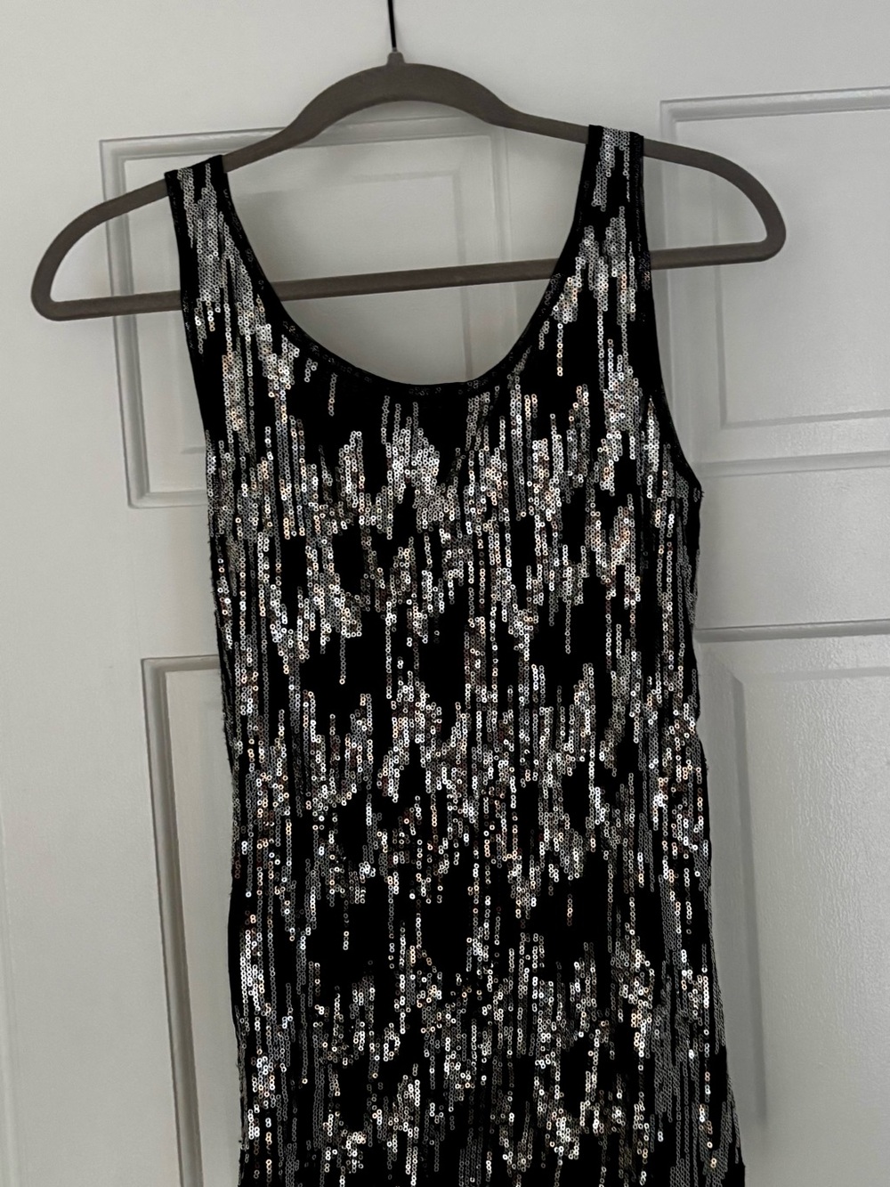 Calvin Klein Black Tank Top with Silver Sequin Accents - Picture 3 of 3